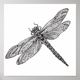 Poster Dragonfly dans le style 2