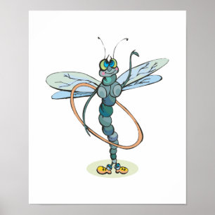 Poster dragonfly hula hoop