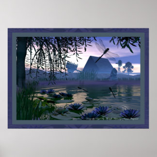 Poster Dragonfly Pond Par Michelle Wilder