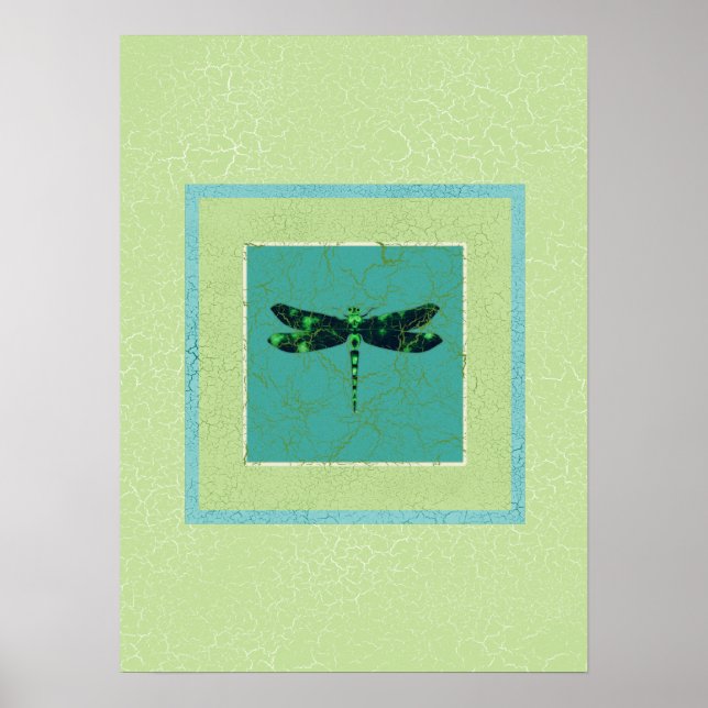 Poster Dragonfly vert (Devant)