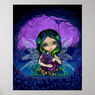 Poster Dragonling Garden 2 imaginaire dragon fairy Art Pr