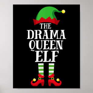 Poster Drame Queen Elf Correspondant Famille Groupe Noël 