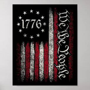 Poster Drapeau 1776 Constitution Fête de l'Indépendance A
