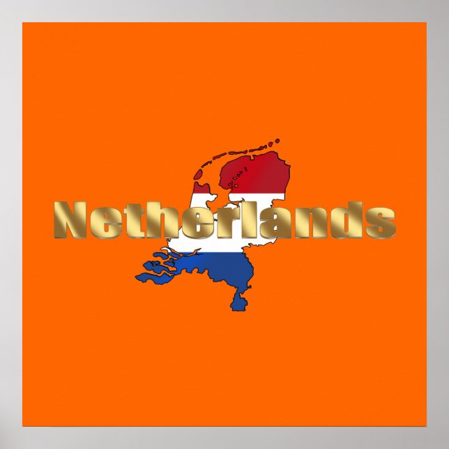 Poster Drapeau à bille du drapeau hollandais Pays-Bas (Ho (Devant)
