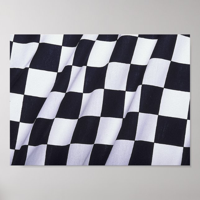 Poster drapeau À damiers (Devant)