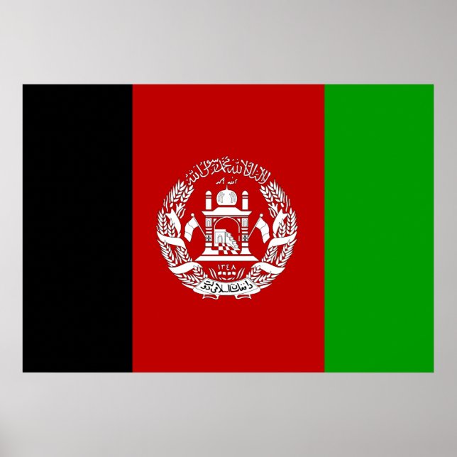 Poster Drapeau Afghanistan (Devant)