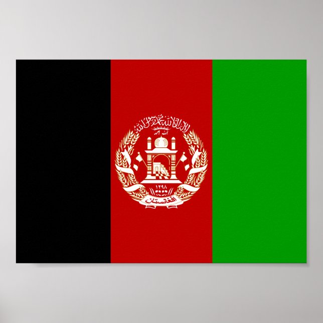 Poster Drapeau Afghanistan (Devant)