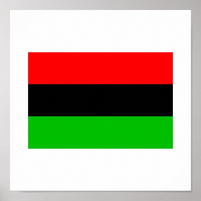 Poster Drapeau afro-américain (Devant)