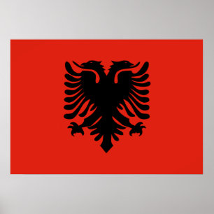 Poster Drapeau Albanie