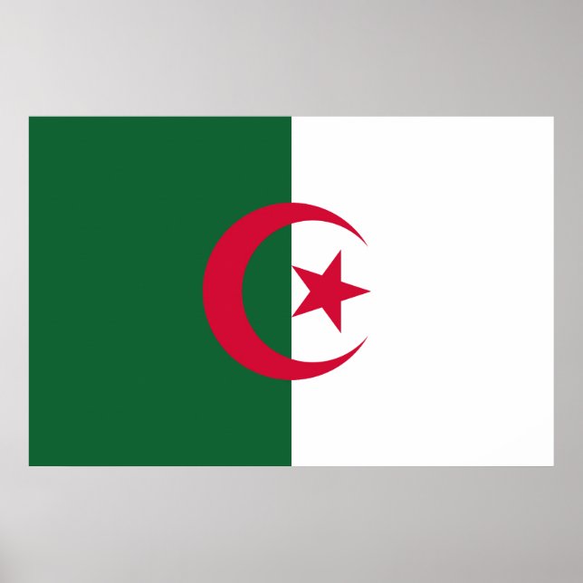 Poster Drapeau Algérie (Devant)