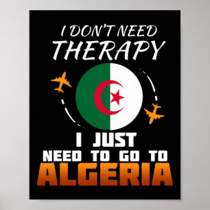 Poster Drapeau Algérien I Drapeau Algérie I Cadeau de vac