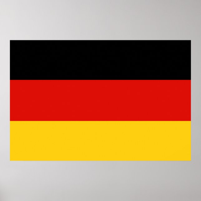 Poster Drapeau Allemagne tricolore (Devant)