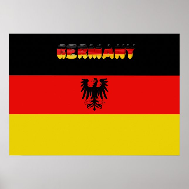 Poster Drapeau allemand (Devant)
