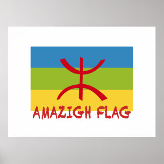 Poster Drapeau Amazigh - Drapeau Amazigh Drapeau