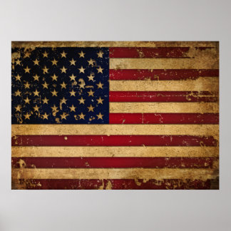 Poster Drapeau américain