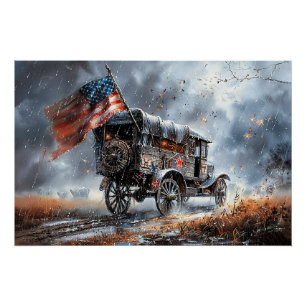Poster drapeau américain