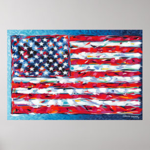 Poster Drapeau américain