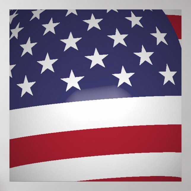POSTER DRAPEAU AMÉRICAIN (Devant)
