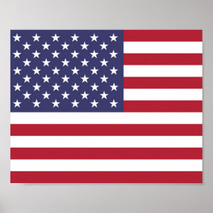 Poster Drapeau américain