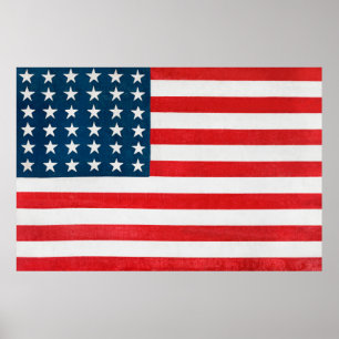 Poster Drapeau Américain
