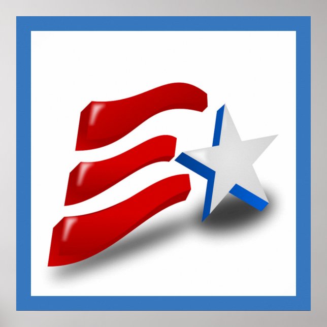 POSTER DRAPEAU AMÉRICAIN (Devant)