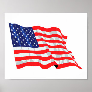 Poster Drapeau américain 
