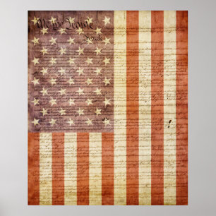 Poster Drapeau américain