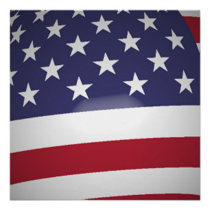 POSTER DRAPEAU AMÉRICAIN