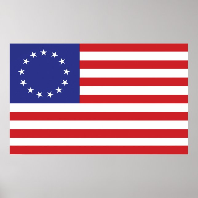 Poster Drapeau américain 13 étoiles (Devant)