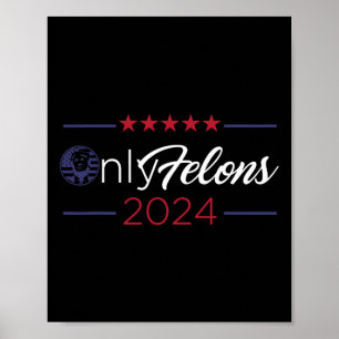 Poster Drapeau américain 2024 Citation du président Trump