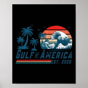 Poster Drapeau Américain 2025 Du Golfe D'Usa Est