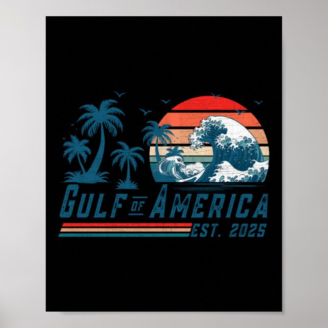 Poster Drapeau Américain 2025 Du Golfe D'Usa Est (Devant)