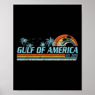 Poster Drapeau Américain 2025 Golfe Du Mexique