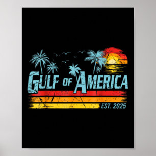 Poster Drapeau Américain 2025 Golfe Du Mexique