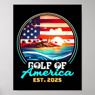 Poster Drapeau Américain 2025 Golfe M