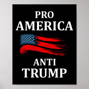 Poster Drapeau américain anti-Trump 2024 contre Trump