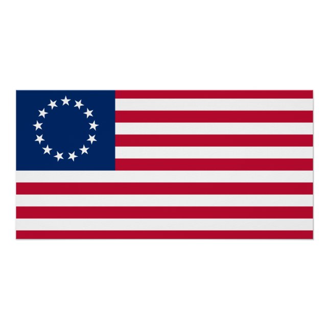 Poster Drapeau américain Betsy Ross (Devant)