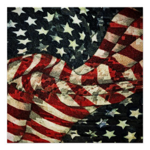 Poster Drapeau américain-Camouflage par Shirley Taylor