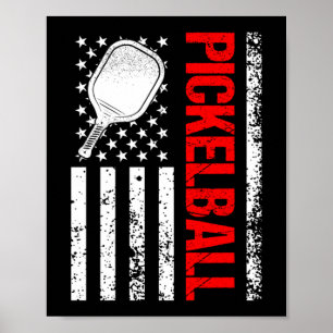 Poster Drapeau américain de basket-ball