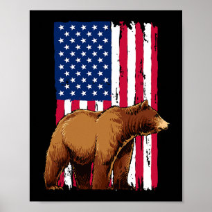 Poster Drapeau américain des États-Unis