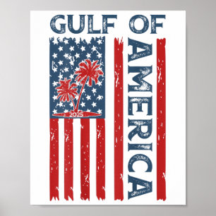 Poster Drapeau américain du Golfe des États-Unis Est 2025