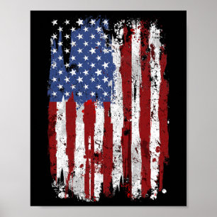 Poster Drapeau américain États-Unis d'Amérique 4t