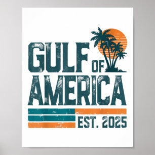 Poster Drapeau Américain G 2025 Du Golfe Des Etats-Unis E