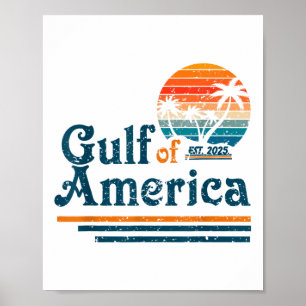Poster Drapeau Américain G 2025 Du Golfe Des Etats-Unis E