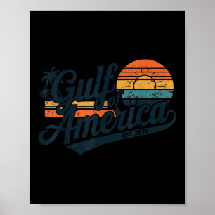 Poster Drapeau Américain G 2025 Du Golfe Des Etats-Unis E