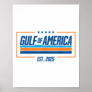 Poster Drapeau Américain G 2025 Du Golfe Des Etats-Unis E
