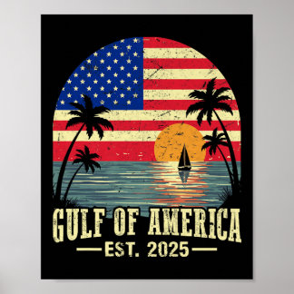 Poster Drapeau Américain G 2025 Du Golfe Des Etats-Unis E