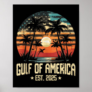 Poster Drapeau Américain G 2025 Du Golfe Des Etats-Unis E