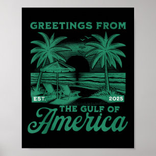 Poster Drapeau Américain G 2025 Du Golfe Des Etats-Unis E
