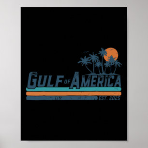 Poster Drapeau Américain G 2025 Du Golfe Des Etats-Unis E